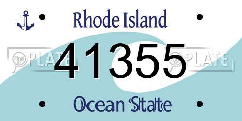 41355 Rhode Island License Plate