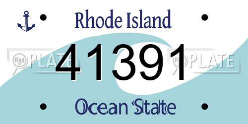 41391 Rhode Island License Plate