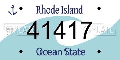 41417 Rhode Island License Plate