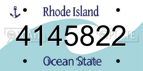 4145822 Rhode Island License Plate