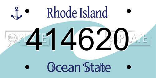 414620 Rhode Island License Plate