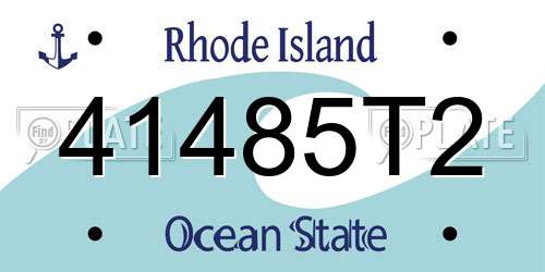 41485T2 Rhode Island License Plate