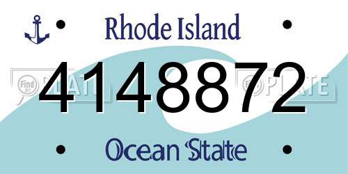 4148872 Rhode Island License Plate