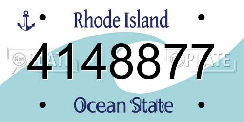 4148877 Rhode Island License Plate
