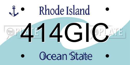 414GIC Rhode Island License Plate