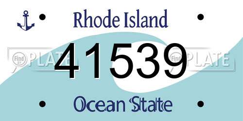 41539 Rhode Island License Plate