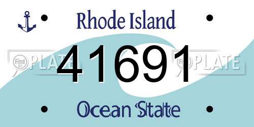 41691 Rhode Island License Plate