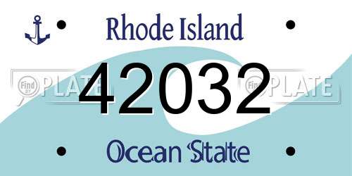 42032 Rhode Island License Plate