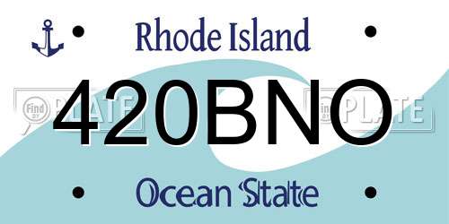 420BNO Rhode Island License Plate