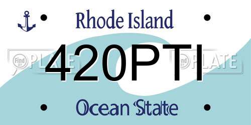 420PTI Rhode Island License Plate