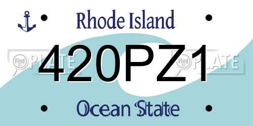420PZ1 Rhode Island License Plate