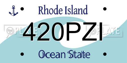 420PZI Rhode Island License Plate