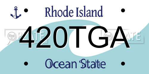 420TGA Rhode Island License Plate