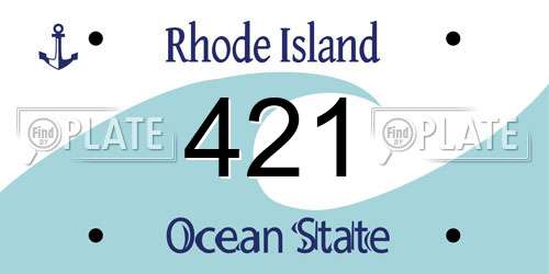 421 Rhode Island License Plate