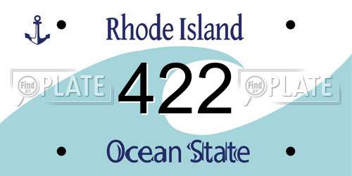 422 Rhode Island License Plate