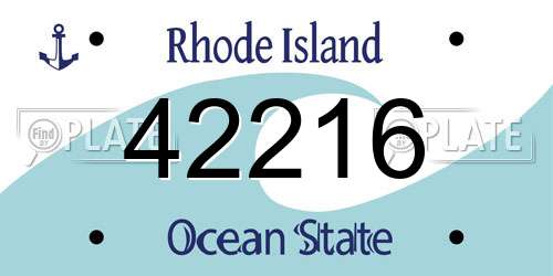 42216 Rhode Island License Plate