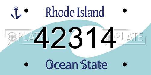 42314 Rhode Island License Plate