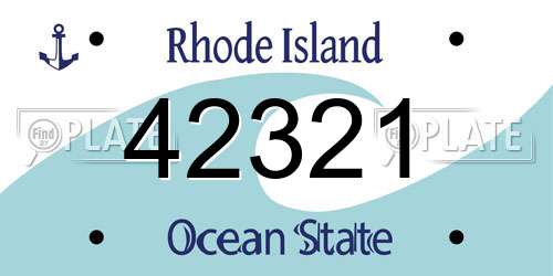 42321 Rhode Island License Plate