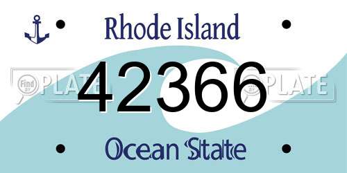 42366 Rhode Island License Plate