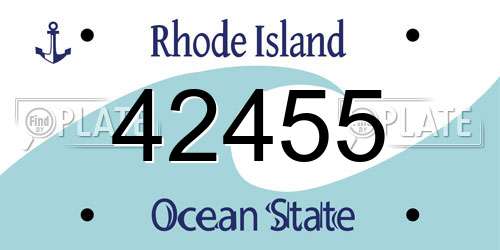 42455 Rhode Island License Plate