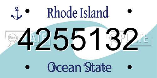 4255132 Rhode Island License Plate