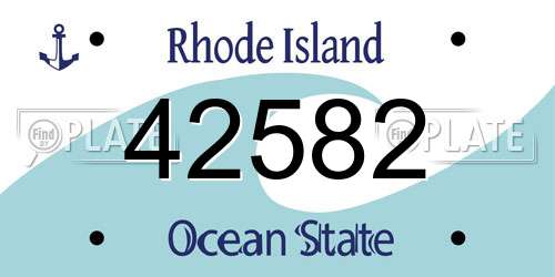 42582 Rhode Island License Plate