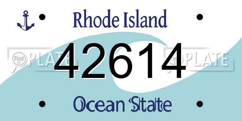 42614 Rhode Island License Plate