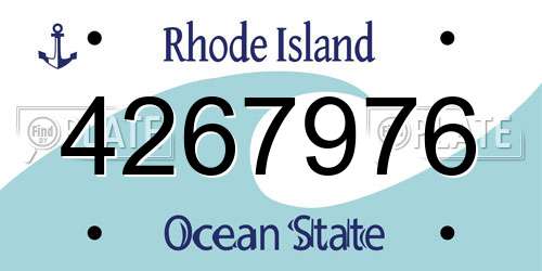 4267976 Rhode Island License Plate
