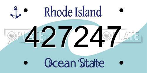 427247 Rhode Island License Plate
