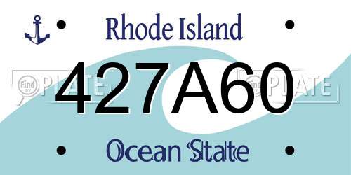 427A60 Rhode Island License Plate