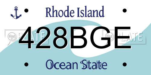 428BGE Rhode Island License Plate