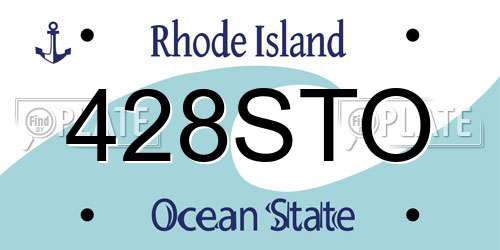 428STO Rhode Island License Plate