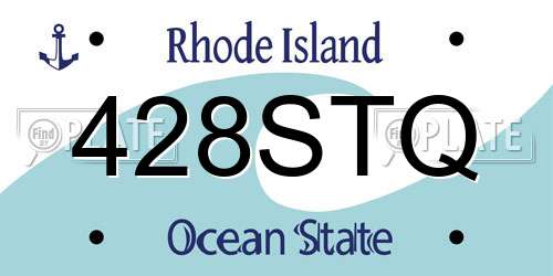 428STQ Rhode Island License Plate