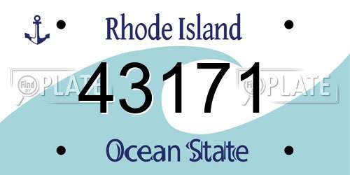 43171 Rhode Island License Plate