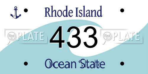 433 Rhode Island License Plate
