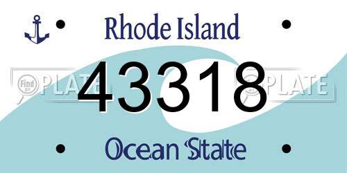 43318 Rhode Island License Plate