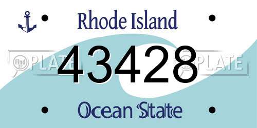 43428 Rhode Island License Plate