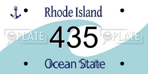 435 Rhode Island License Plate