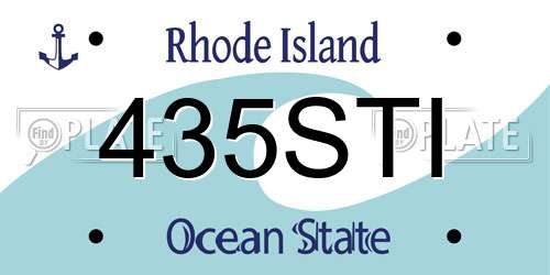 435STI Rhode Island License Plate