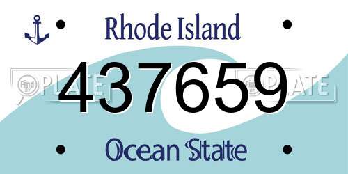 437659 Rhode Island License Plate