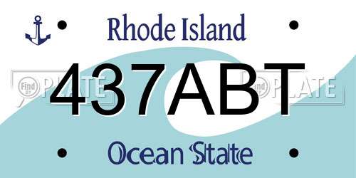 437ABT Rhode Island License Plate