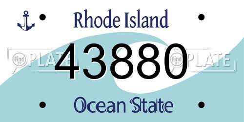 43880 Rhode Island License Plate
