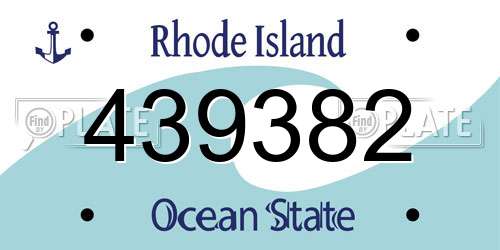 439382 Rhode Island License Plate