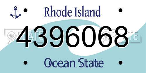 4396068 Rhode Island License Plate