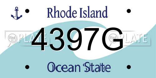 4397G Rhode Island License Plate