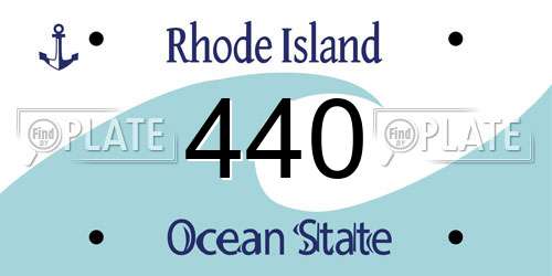440 Rhode Island License Plate