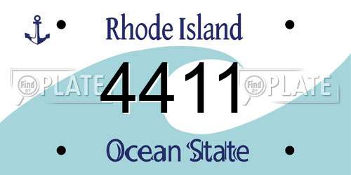 4411 Rhode Island License Plate