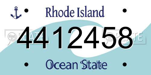 4412458 Rhode Island License Plate