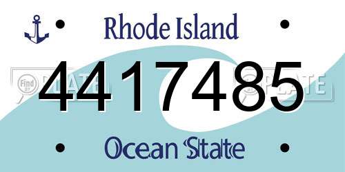 4417485 Rhode Island License Plate