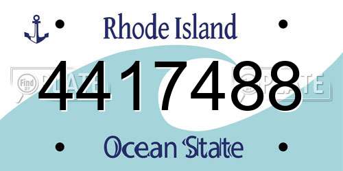 4417488 Rhode Island License Plate